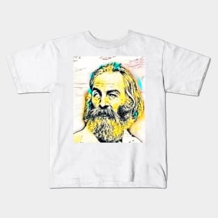 Walt Whitman Portrait | Walt Whitman Artwork 2 Kids T-Shirt